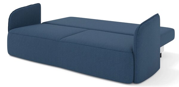 Zielona welurowa sofa z funkcją spania W6-Z15