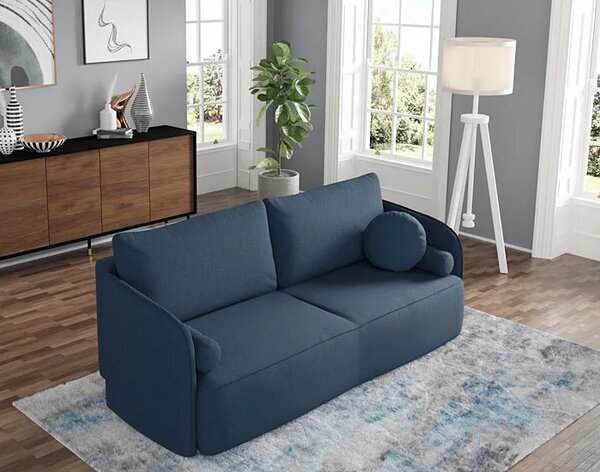 Zielona welurowa sofa z funkcją spania W6-Z15