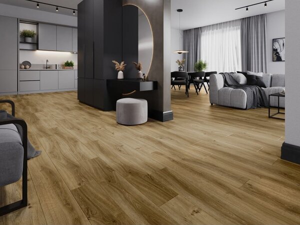 Mexen Amsterdam panele winylowe 1240 x 182 mm SPC 6,5 mm, podkład IXPE 1,5 mm, 4 V-Fuga, Dąb - F1042-1240-182-505-4V1-01