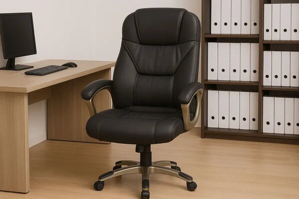 Biurowy Fotel Obrotowy Ciemny Popiel K3-T48