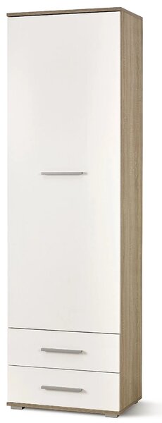 Szafa c2 głębokość 40 cm - biały połysk + dąb sonoma W9-A18