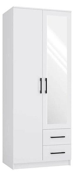 Biała Szafa Wolnostojąca Z Lustrem K9-W77