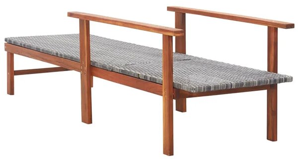 Drewniany leżak szary L3-K57