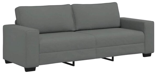Sofa 3-osobowa, ciemnoszara, 220x77x82 cm, tapicerowana tkaninÄ