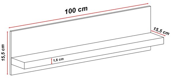 Biała półka ścienna A7-C98