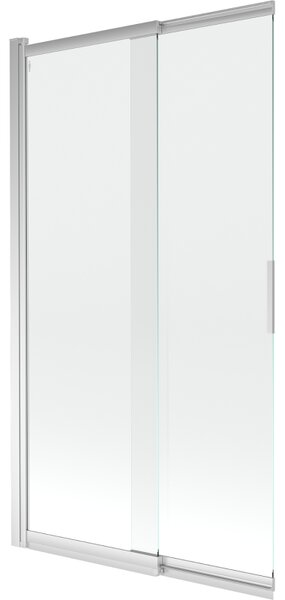 Mexen Fox parawan nawannowy 2-skrzydłowy przesuwny 100 x 150 cm, transparent, chrom - 891-100-002-01-00