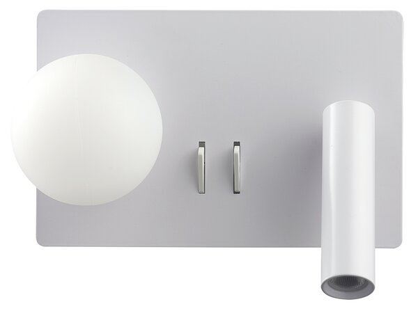 Nubelo - kinkiet 13 cm okrągły LED 3 W minimalistyczny nowoczesny biały - LEWY