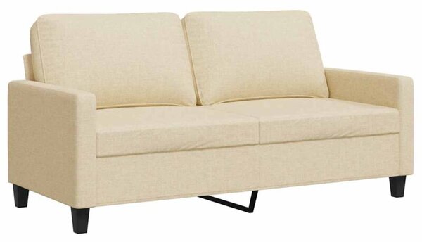 Sofa, 2-osobowa kremowa, 140 cm, tapicerowana tkaninÄ