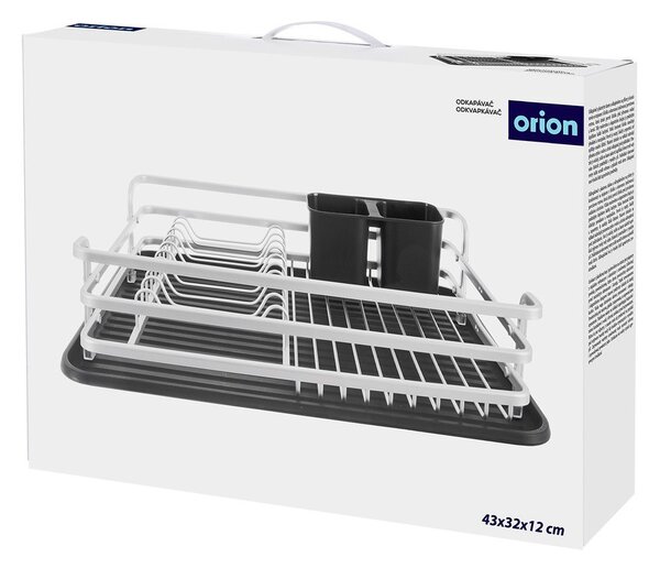 Czarno-biały metalowy ociekacz 43x32 cm Deluxe – Orion