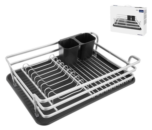 Czarno-biały metalowy ociekacz 43x32 cm Deluxe – Orion