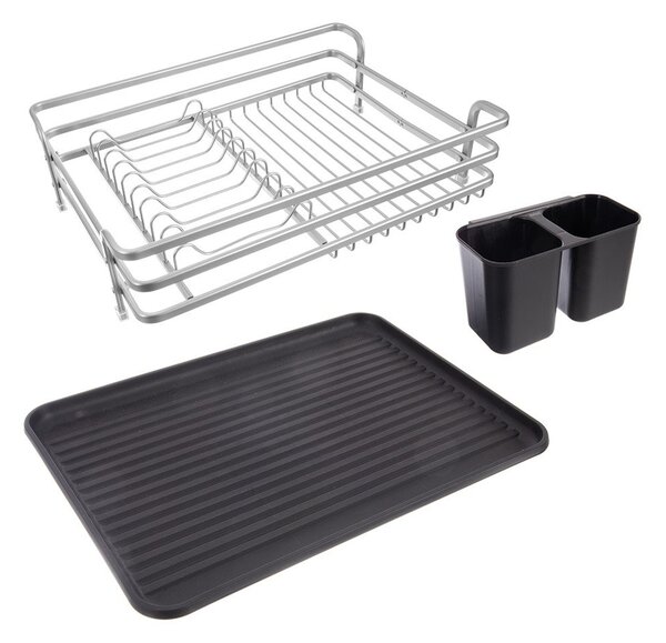 Czarno-biały metalowy ociekacz 43x32 cm Deluxe – Orion