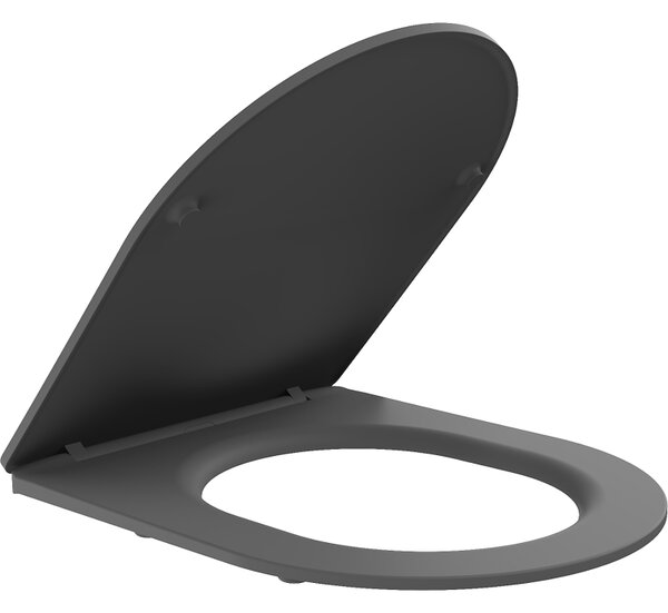 Mexen deska wolnoopadająca slim, duroplast, szara ciemna mat - 39740071