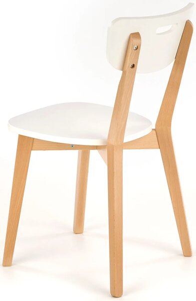 Białe krzesło drewniane w stylu skandynawskim K9-W63