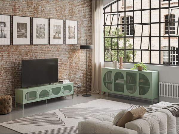 Miętowa szafka pod TV 180x50 cm Tayra – Marckeric