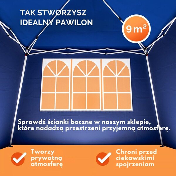 Pawilon CAPRI, 3x3m, niebieska Casaria
