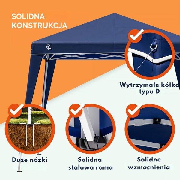 Pawilon CAPRI, 3x3m, niebieska Casaria