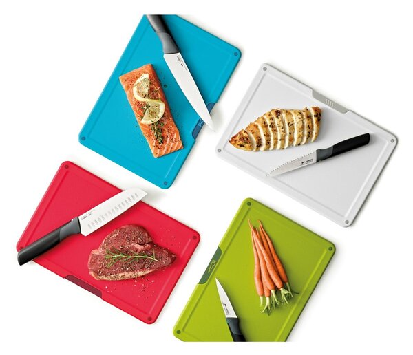 Zestaw desek i noży ze stojakiem 10x32 cm Folio Icon Plus – Joseph Joseph