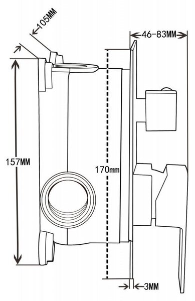 Mexen Uno DR72 zestaw prysznicowy podtynkowy, czarny - 71435DR72-70