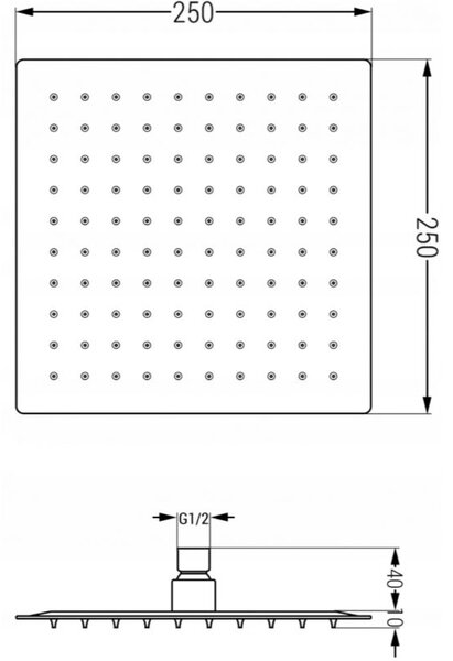 Mexen Uno DR72 zestaw prysznicowy podtynkowy, czarny - 71435DR72-70