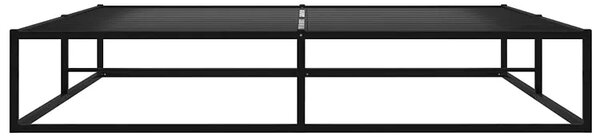Czarne Industrialne Niskie Łóżko Metalowe 140X200 Cm K7-S68