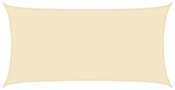 Żagiel przeciwsłoneczny, 160 g/m², kremowy, 2x3,5 m, hdpe