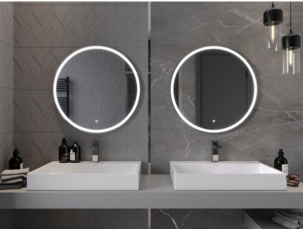 Mexen Gobi lustro łazienkowe podświetlane, okrągłe 70 cm, LED 6000K, antypara - 9801-070-070-611-00