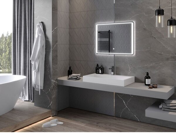 Mexen Zusa lustro łazienkowe podświetlane 80 x 60 cm, LED 6000K, antypara - 9808-080-060-611-00