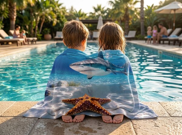Szybkoschnący ręcznik plażowy AQUALIS niebieski 70 x 140 cm, 100% mikrofibra
