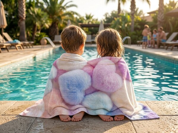Szybkoschnący ręcznik plażowy XL PASTELLA kolorowy 100 x 180 cm, 100% mikrofibra
