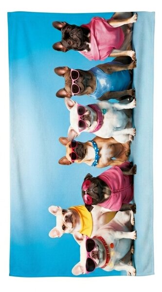 Szybkoschnący XL ręcznik plażowy BULLDORIA kolorowy 100 x 180 cm, 100% mikrofibra