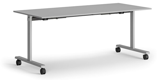 Mobilny stół MATCH, 180x80 cm, szara podstawa, szary