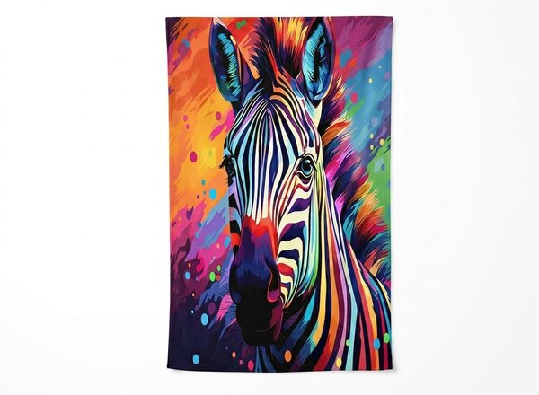 Ręcznik plażowy XL szybkoschnący ZEBRINA kolorowy 100 x 180 cm, 100% mikrofibra
