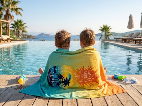 Ręcznik plażowy XXL szybkoschnący ANANARA kolorowy 150 x 210 cm, 100% mikrofibra