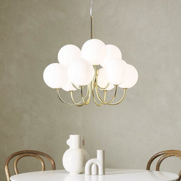 Lampa Wisząca Markslöjd, Bianco, ściemnialny, złoty | mosiężny, salon, metal
