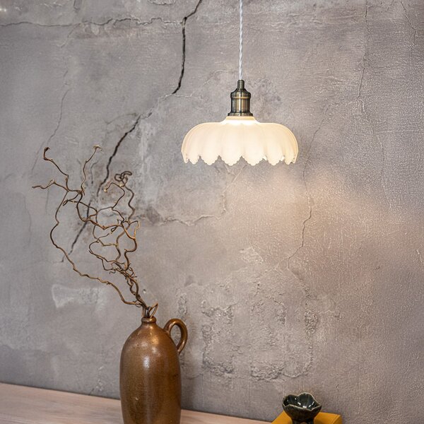 Lampa Wisząca Markslöjd, Kurage, ściemnialny, biały, salon, szkło