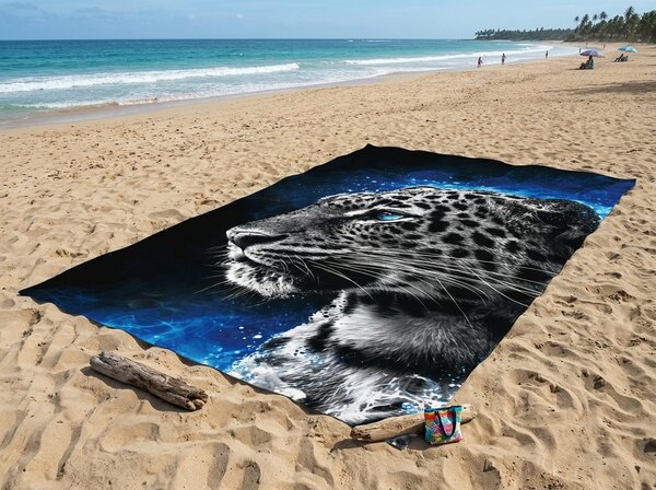 Szybkoschnący XXL ręcznik plażowy LEORIX kolorowy 150 x 210 cm, 100% mikrofibra