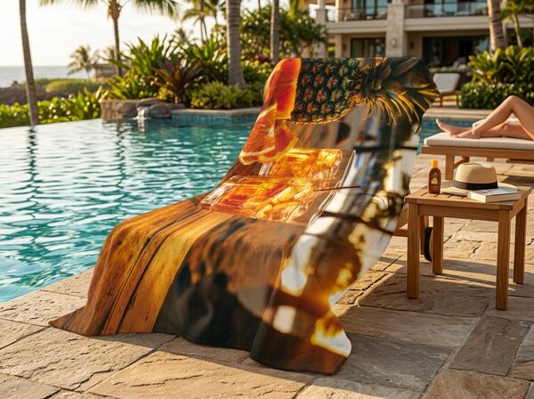 Ręcznik plażowy szybkoschnący XXL SUNTRICO kolorowy 150 x 210 cm, 100% mikrofibra