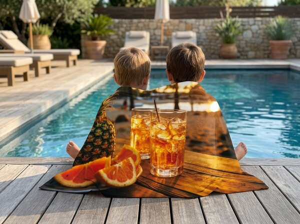 Ręcznik plażowy szybkoschnący XXL SUNTRICO kolorowy 150 x 210 cm, 100% mikrofibra