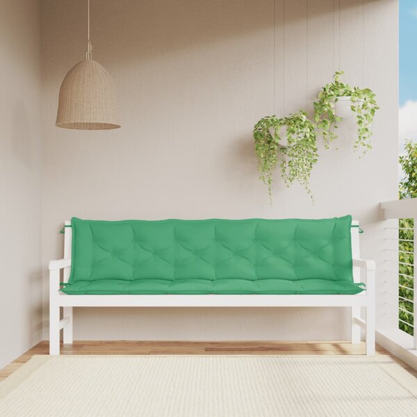 Poduszki na ławkę ogrodową, 2 szt., zielona, tkanina Oxford