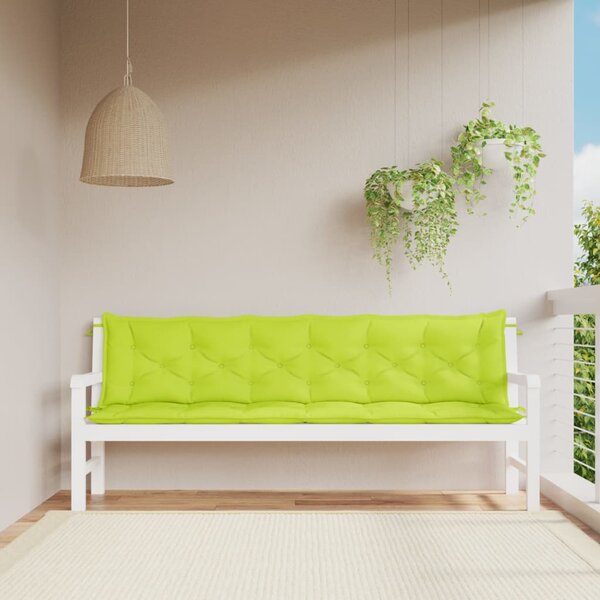 Poduszki na ławkę ogrodową, 2szt., jasnozielona, tkanina Oxford