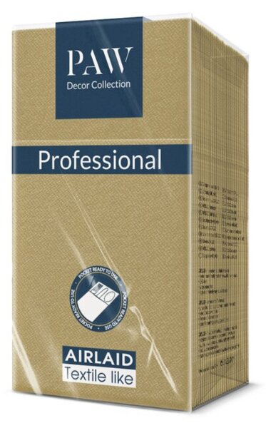Serwetki kieszonka na sztućce złote fizelina 25 szt