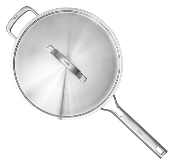 Patelnia wok ze stali nierdzewnej z pokrywką ø 30 cm Lucca 3.0 – FABINI