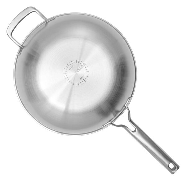 Patelnia wok ze stali nierdzewnej z pokrywką ø 30 cm Lucca 3.0 – FABINI