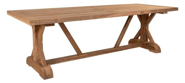 Stół ogrodowy z litego drewna tekowego 100x240 cm Volos – House Nordic