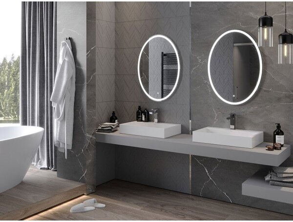 Mexen Elz lustro łazienkowe podświetlane 60 x 80 cm, LED 6000K, antypara - 9802-060-080-611-00
