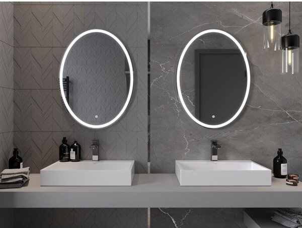 Mexen Elz lustro łazienkowe podświetlane 60 x 80 cm, LED 6000K, antypara - 9802-060-080-611-00