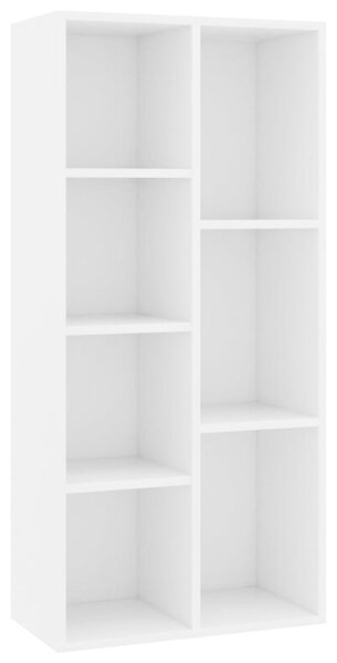 Regał na książki, biały, 50x25x106 cm, materiał drewnopochodny