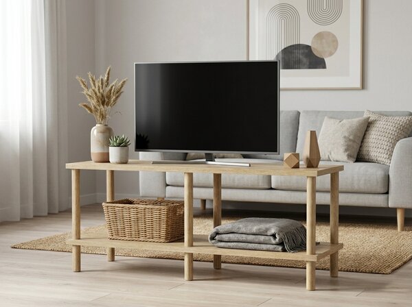 Stolik TV SOLE 90 cm, dąb sonoma