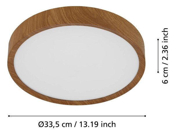 Brązowa lampa sufitowa LED MUSURITA – EGLO