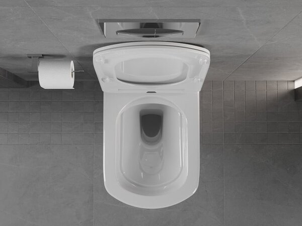 Mexen Vito miska wc Rimless z deską wolnoopadającą slim, duroplast, biała połysk - 30174000